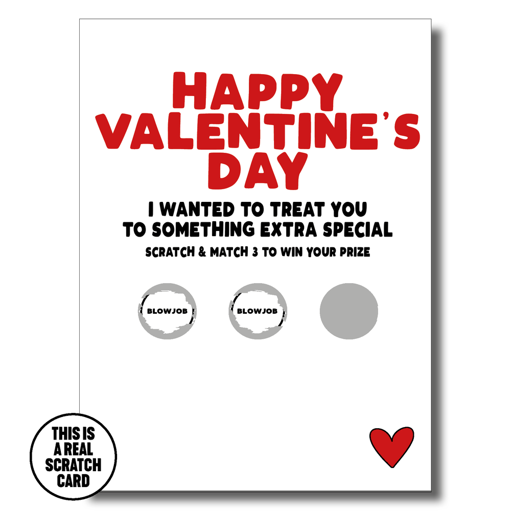 White BJ Scratch Valentine's Card #3 image